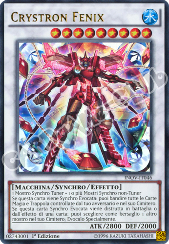 INOV-IT046 Crystron Fenix ultra rara 1a Edizione (IT) -NEAR MINT-