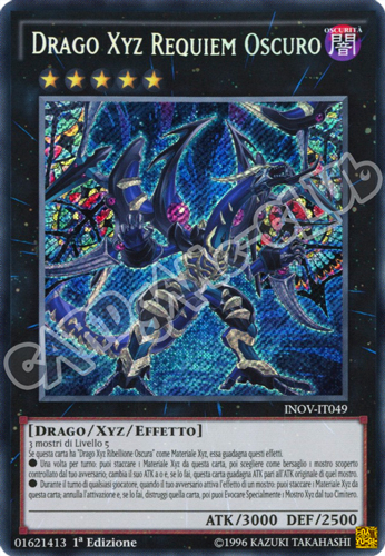 INOV-IT049 Drago Xyz Requiem Oscuro rara segreta 1a Edizione (IT) -NEAR MINT-