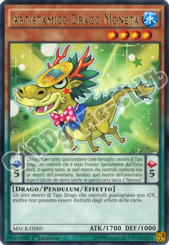 MACR-IT005 Artistamico Drago Moneta rara 1a Edizione (IT) -NEAR MINT-