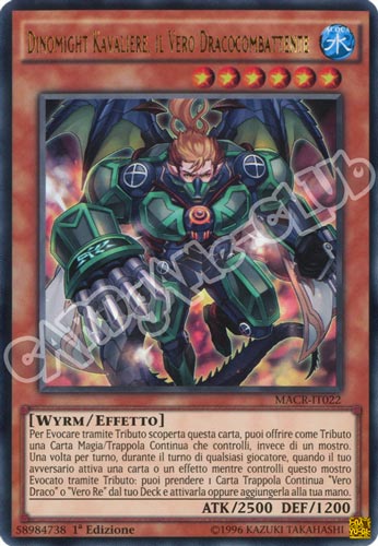 MACR-IT022 Dinomight Kavaliere, il Vero Dracocombattente ultra rara 1a Edizione (IT) -NEAR MINT-