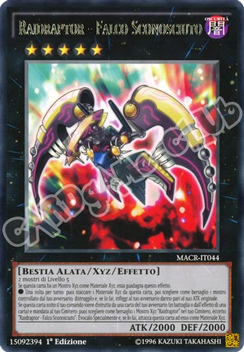 MACR-IT044 Raidraptor - Falco Sconosciuto rara 1a Edizione (IT) -NEAR MINT-