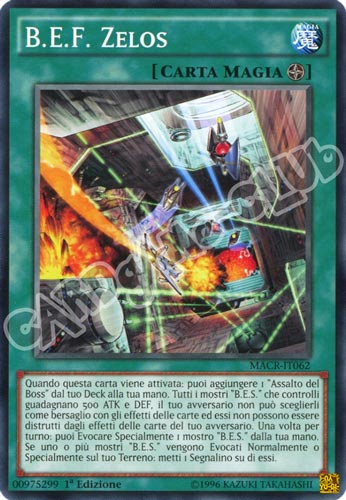 MACR-IT062 B.E.F. Zelos comune 1a Edizione (IT) -NEAR MINT-