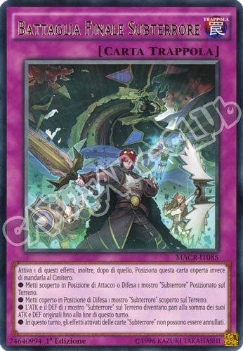 MACR-IT085 Battaglia Finale Subterrore rara 1a Edizione (IT) -NEAR MINT-