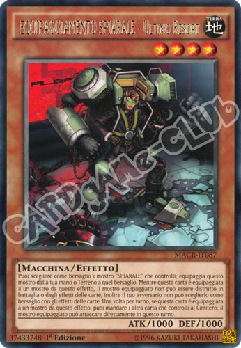 MACR-IT087 EQUIPAGGIAMENTO SPIARALE - Ultimo Resort rara 1a Edizione (IT) -NEAR MINT-