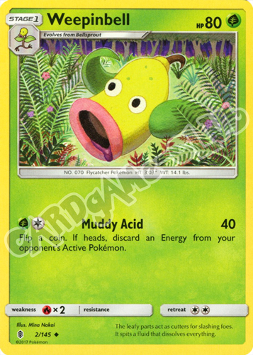 002 / 145 Weepinbell non comune normale (EN) -NEAR MINT-