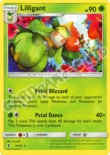 005 / 145 Lilligant rara normale (EN) -NEAR MINT-
