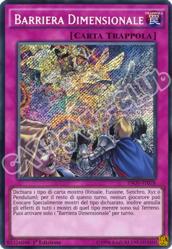 INOV-IT078 Barriera Dimensionale rara segreta 1a Edizione (IT) -NEAR MINT-