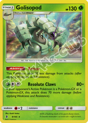 009 / 145 Golisopod rara foil (EN) -NEAR MINT-