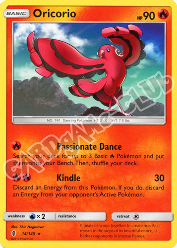 014 / 145 Oricorio rara normale (EN) -NEAR MINT-