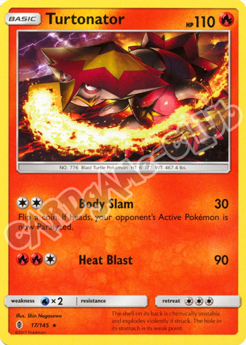 017 / 145 Turtonator rara normale (EN) -NEAR MINT-