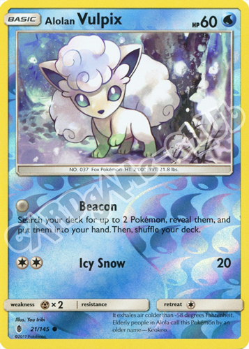 021 / 145 Alolan Vulpix comune foil reverse (EN) -NEAR MINT-