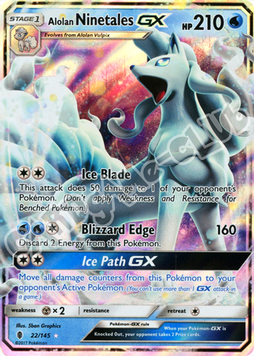 022 / 145 Alolan Ninetales GX rara GX foil (EN) -NEAR MINT-