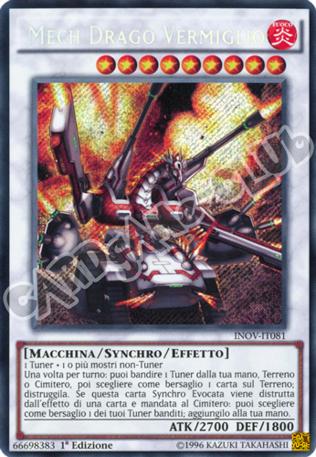 INOV-IT081 Mech Drago Vermiglio rara segreta 1a Edizione (IT) -NEAR MINT-