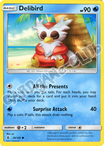 026 / 145 Delibird comune normale (EN) -NEAR MINT-