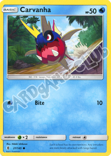 027 / 145 Carvanha comune normale (EN) -NEAR MINT-