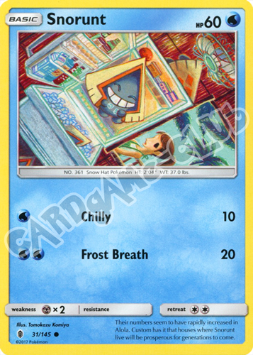 031 / 145 Snorunt comune normale (EN) -NEAR MINT-