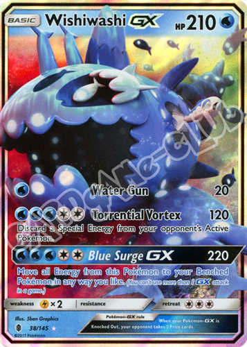 038 / 145 Wishiwashi GX rara GX foil (EN) -NEAR MINT-