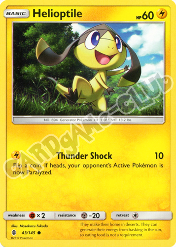 043 / 145 Helioptile comune normale (EN) -NEAR MINT-