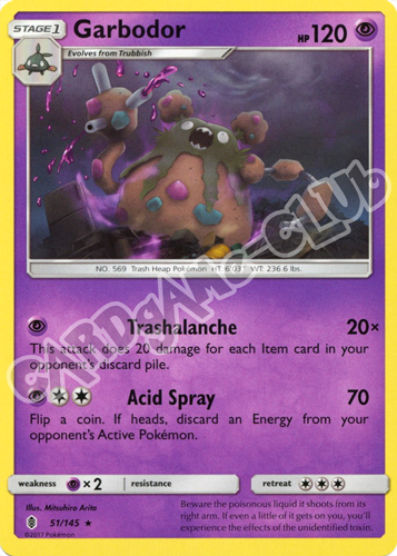 051 / 145 Garbodor rara normale (EN) -NEAR MINT-