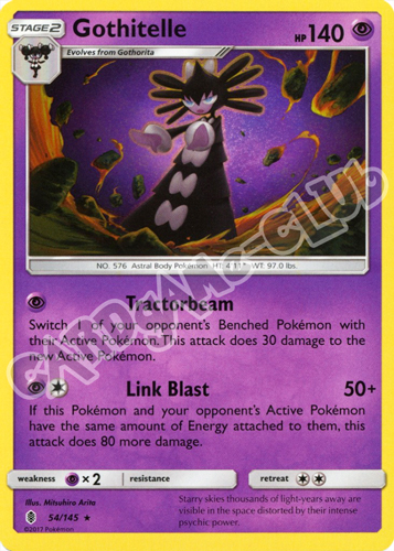 054 / 145 Gothitelle rara normale (EN) -NEAR MINT-