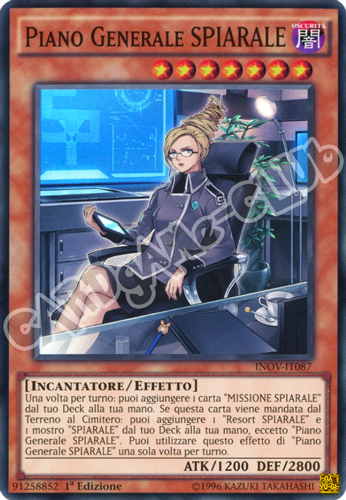 INOV-IT087 Piano Generale SPIARALE super rara 1a Edizione (IT) -NEAR MINT-