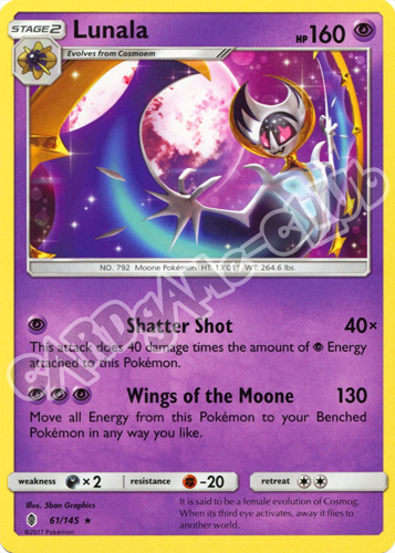 061 / 145 Lunala rara normale (EN) -NEAR MINT-