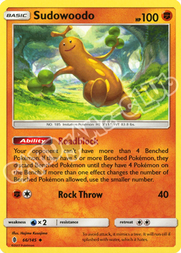 066 / 145 Sudowoodo non comune normale (EN) -NEAR MINT-