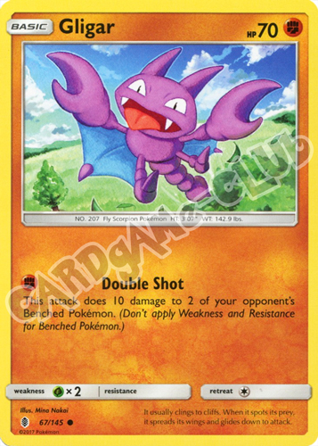 067 / 145 Gligar comune normale (EN) -NEAR MINT-