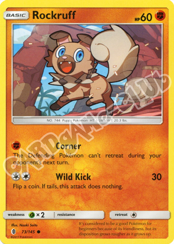 073 / 145 Rockruff comune normale (EN) -NEAR MINT-