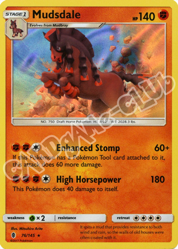 076 / 145 Mudsdale rara foil (EN) -NEAR MINT-