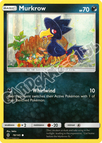 078 / 145 Murkrow comune normale (EN) -NEAR MINT-