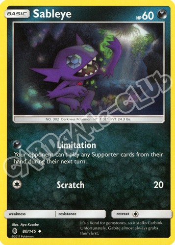 080 / 145 Sableye non comune normale (EN) -NEAR MINT-