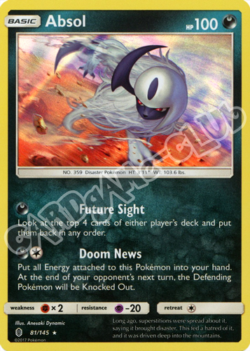 081 / 145 Absol rara foil (EN) -NEAR MINT-