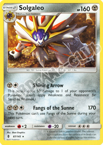 087 / 145 Solgaleo rara normale (EN) -NEAR MINT-