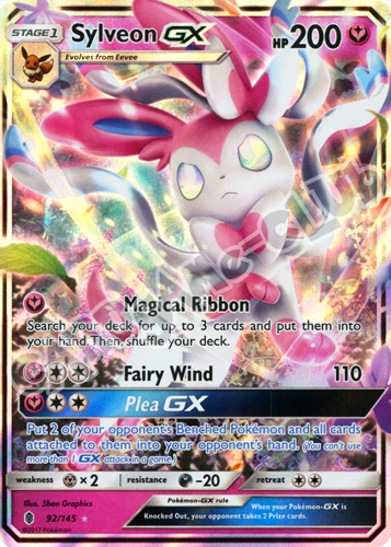 092 / 145 Sylveon GX rara GX foil (EN) -NEAR MINT-
