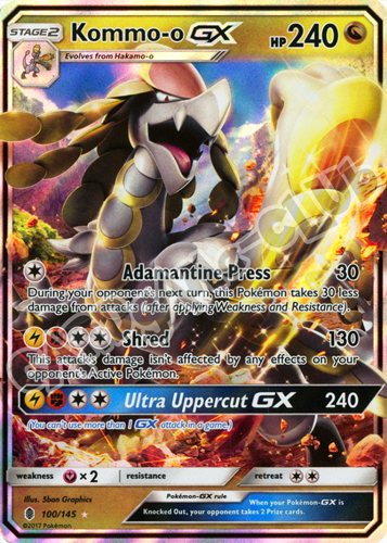 100 / 145 Kommo-o GX rara GX foil (EN) -NEAR MINT-