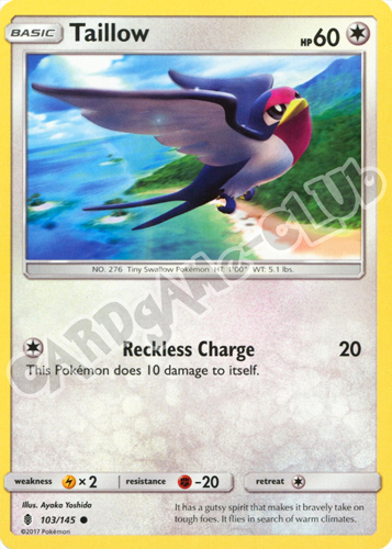 103 / 145 Taillow comune normale (EN) -NEAR MINT-