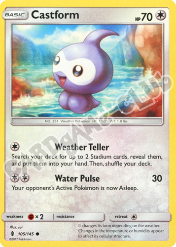 105 / 145 Castform comune normale (EN) -NEAR MINT-