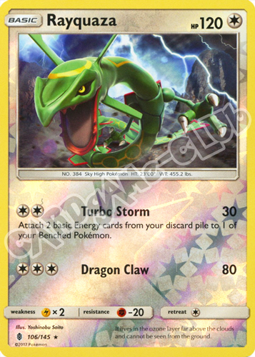 106 / 145 Rayquaza rara foil reverse (EN) -NEAR MINT-