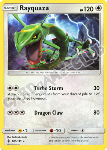 106 / 145 Rayquaza rara normale (EN) -NEAR MINT-