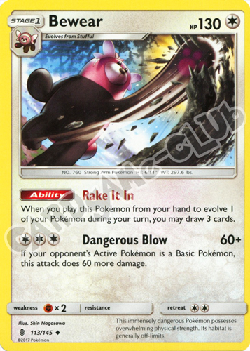 113 / 145 Bewear non comune normale (EN) -NEAR MINT-