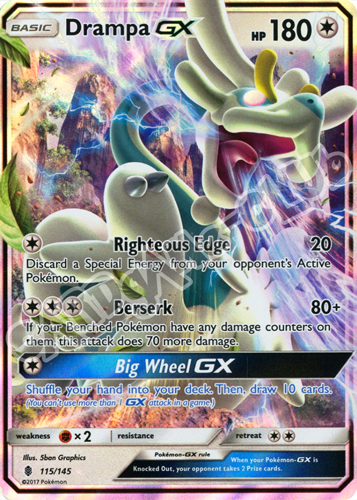 115 / 145 Drampa GX rara GX foil (EN) -NEAR MINT-