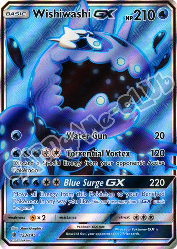 133 / 145 Wishiwashi GX rara segreta foil (EN) -NEAR MINT-