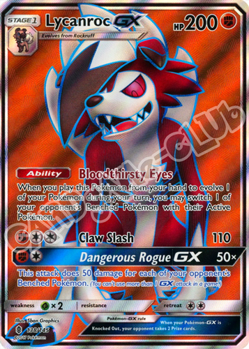 138 / 145 Lycanroc GX rara segreta foil (EN) -NEAR MINT-