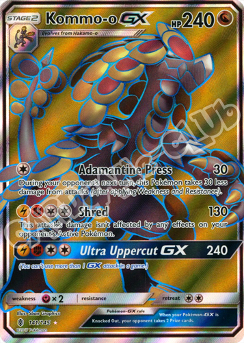 141 / 145 Kommo-o GX rara segreta foil (EN) -NEAR MINT-