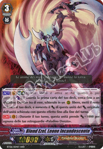 BT06-IT004 Blond Ezel, Leone Incandescente tripla rara foil (IT) -NEAR MINT-