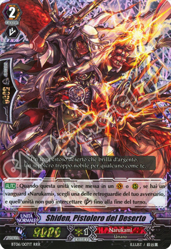 BT06-IT007 Shiden, Pistolero del Deserto tripla rara foil (IT) -NEAR MINT-