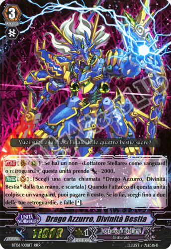 BT06-IT008 Drago Azzurro, Divinita' Bestia tripla rara foil (IT) -NEAR MINT-