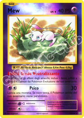 053 / 108 Mew rara foil reverse (IT) -NEAR MINT-