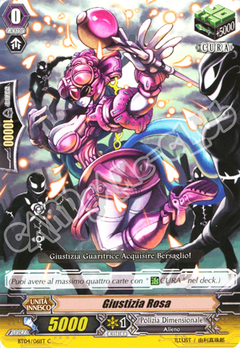 BT04-IT061 Giustizia Rosa comune normale (IT) -NEAR MINT-